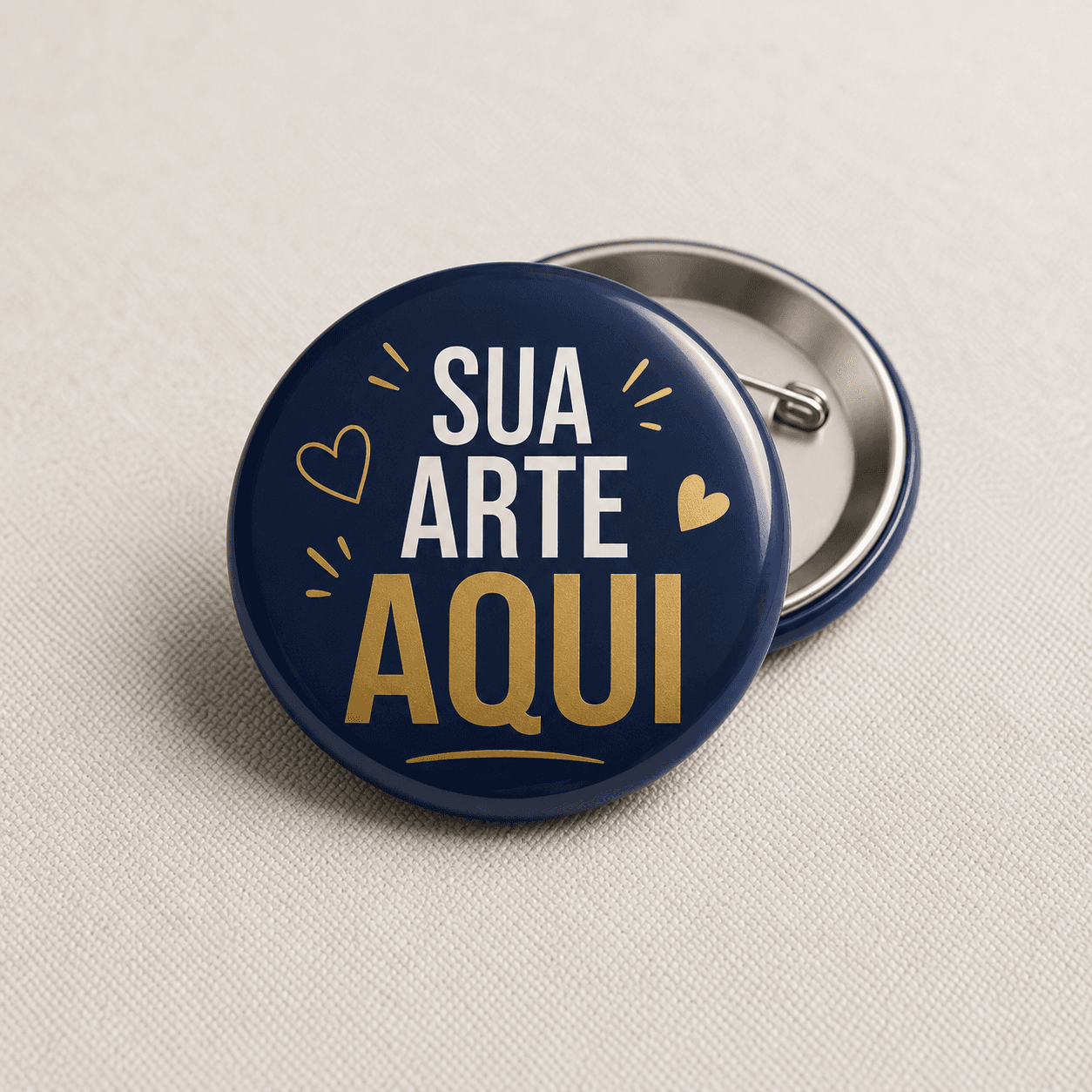 Coleção de bottons personalizados holográficos e coloridos com acabamento brilhante premium